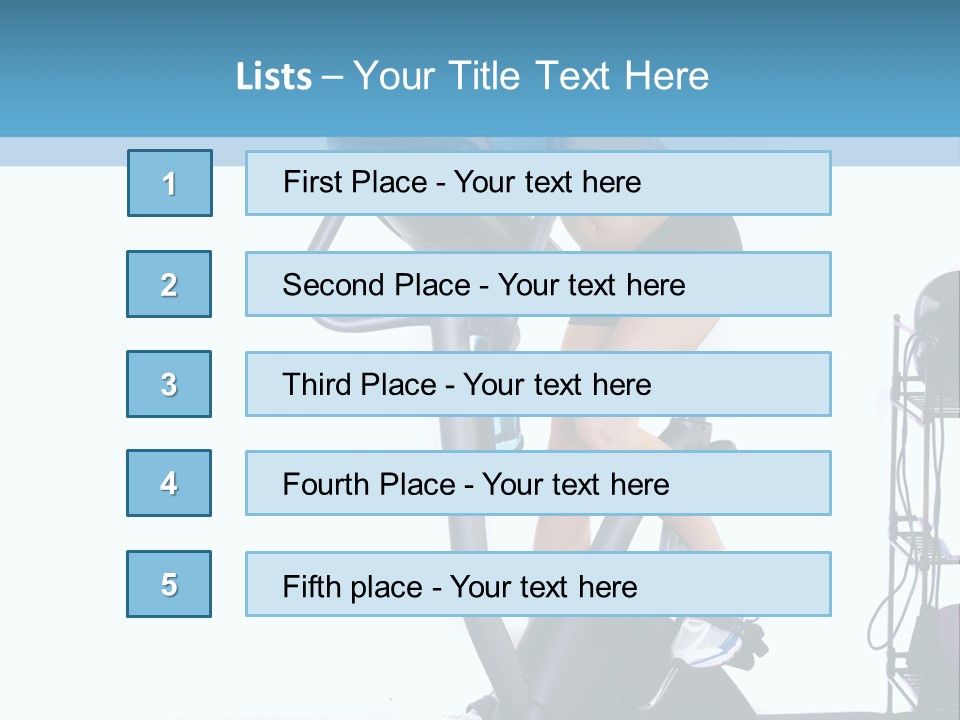 A Woman Is On A Stationary Exercise Bike PowerPoint Template