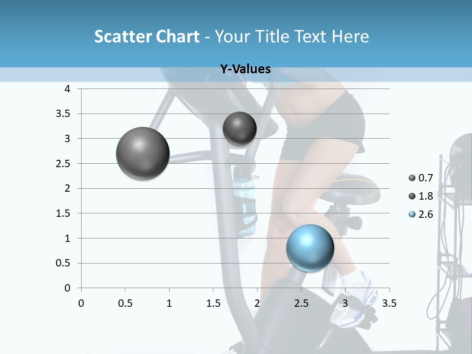 A Woman Is On A Stationary Exercise Bike PowerPoint Template
