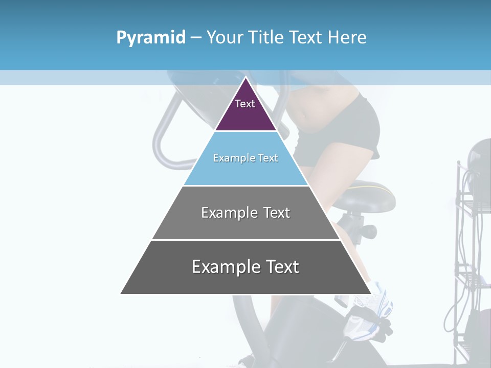 A Woman Is On A Stationary Exercise Bike PowerPoint Template