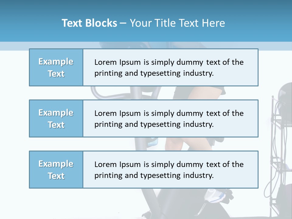 A Woman Is On A Stationary Exercise Bike PowerPoint Template