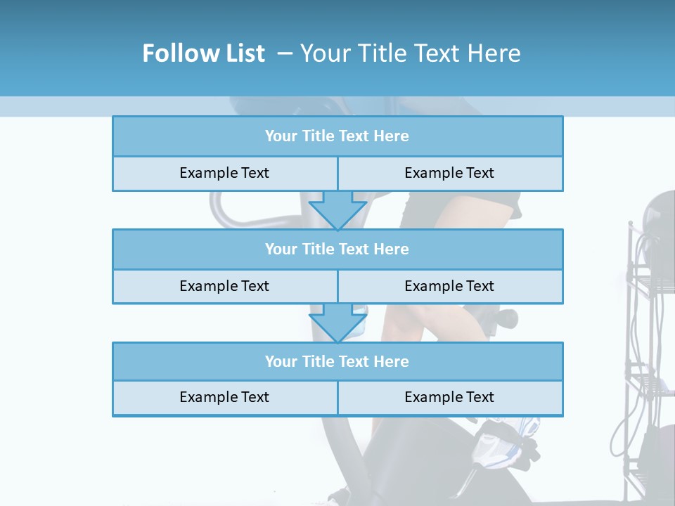 A Woman Is On A Stationary Exercise Bike PowerPoint Template