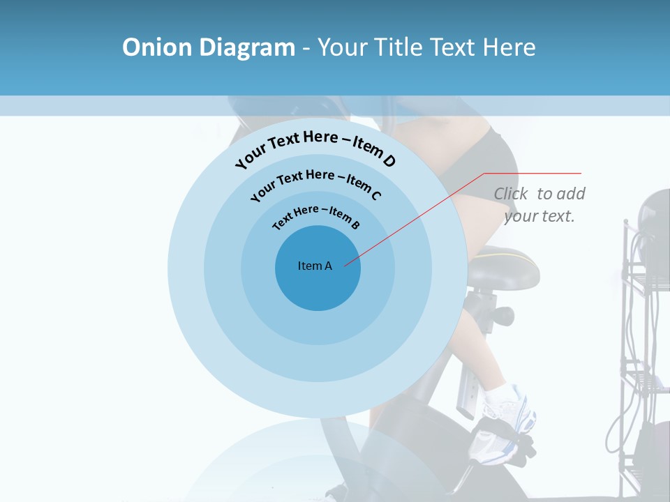 A Woman Is On A Stationary Exercise Bike PowerPoint Template