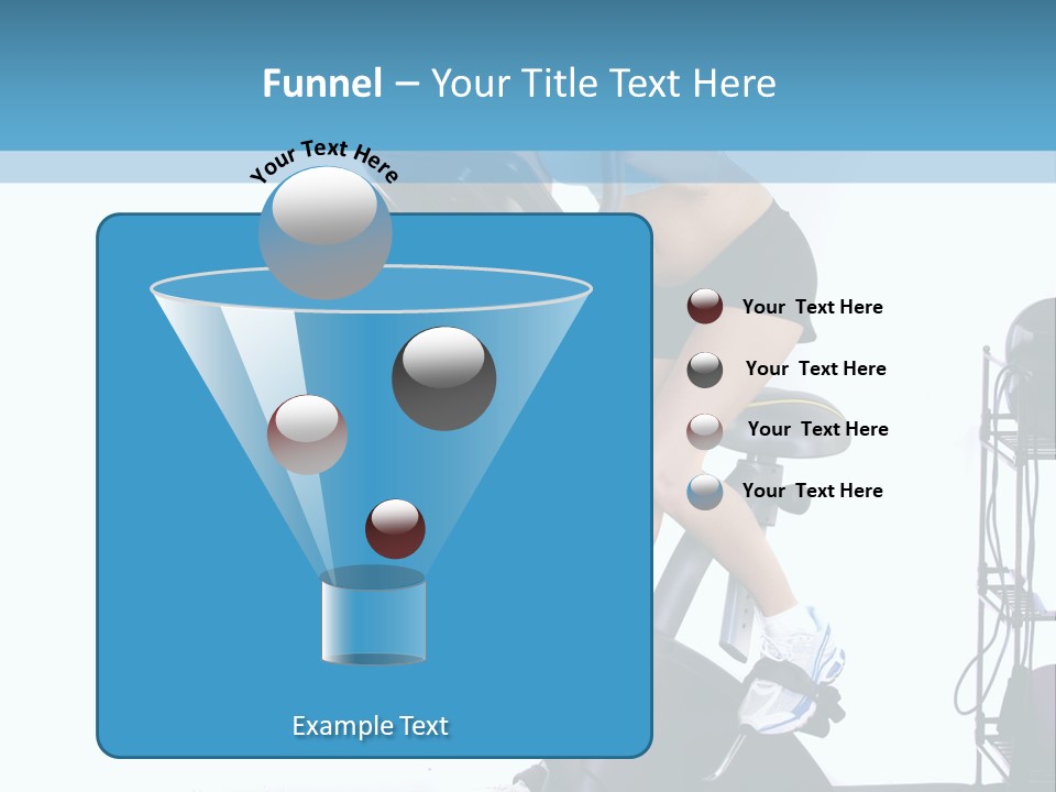 A Woman Is On A Stationary Exercise Bike PowerPoint Template