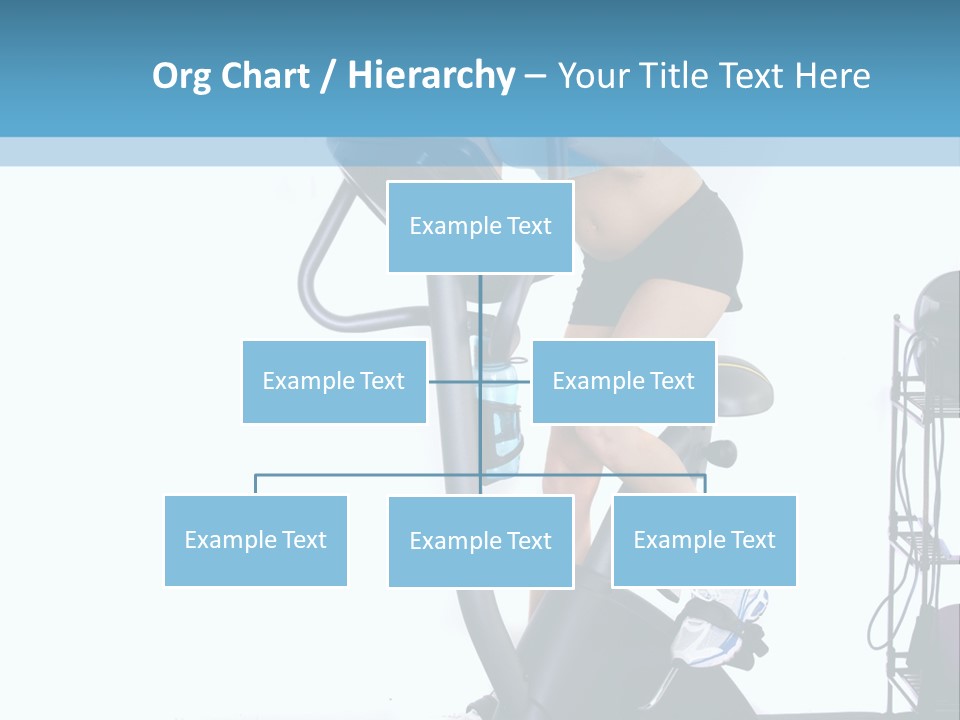 A Woman Is On A Stationary Exercise Bike PowerPoint Template