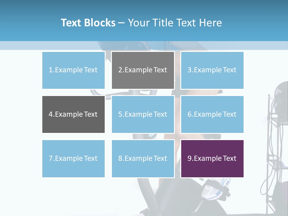 A Woman Is On A Stationary Exercise Bike PowerPoint Template