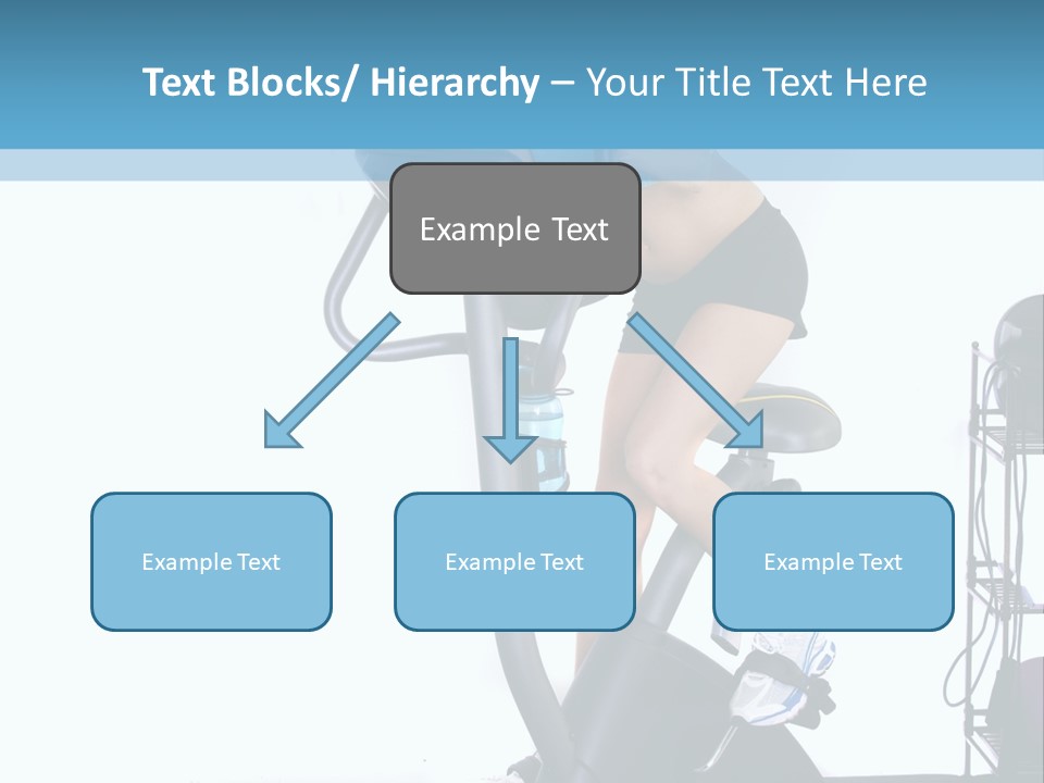 A Woman Is On A Stationary Exercise Bike PowerPoint Template