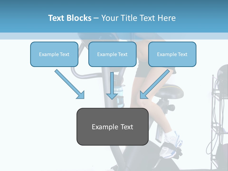 A Woman Is On A Stationary Exercise Bike PowerPoint Template