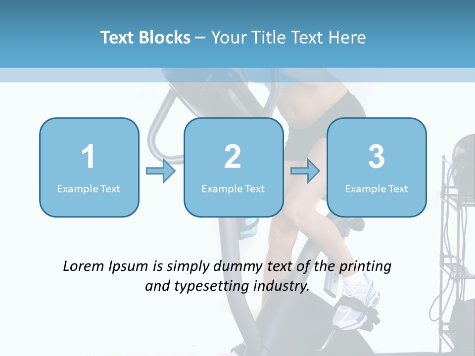 A Woman Is On A Stationary Exercise Bike PowerPoint Template