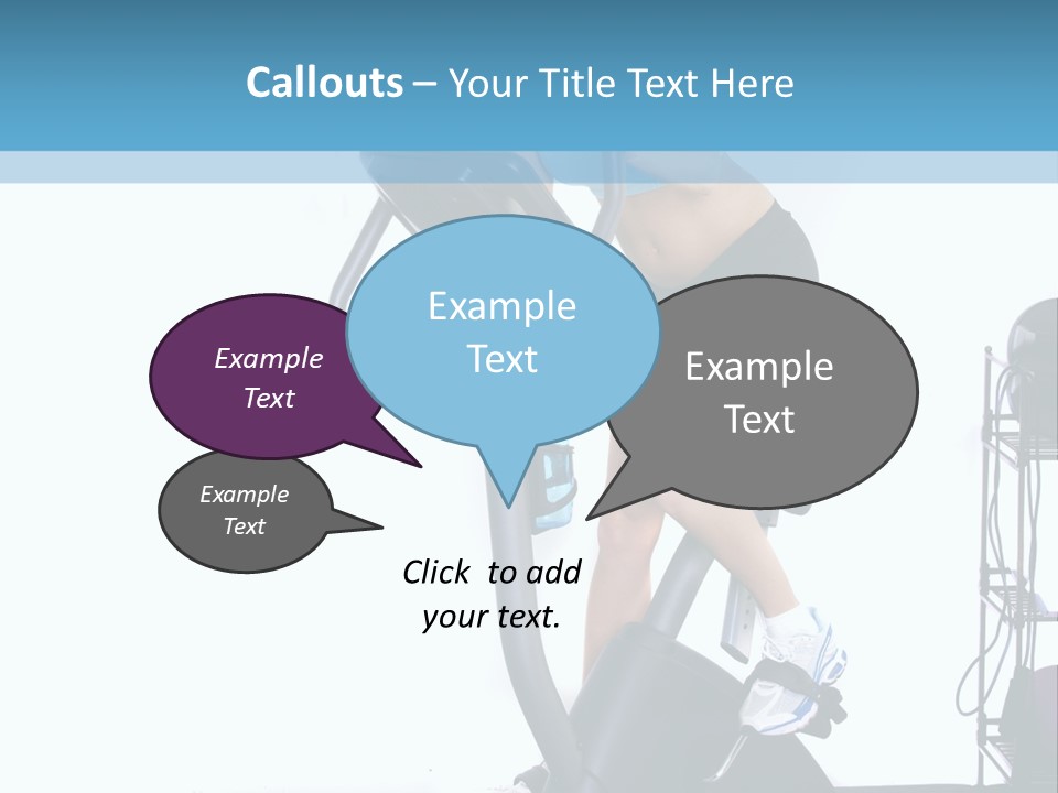 A Woman Is On A Stationary Exercise Bike PowerPoint Template