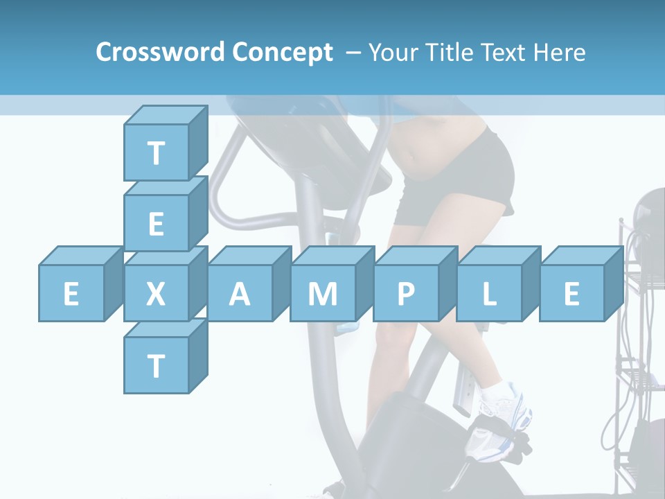 A Woman Is On A Stationary Exercise Bike PowerPoint Template