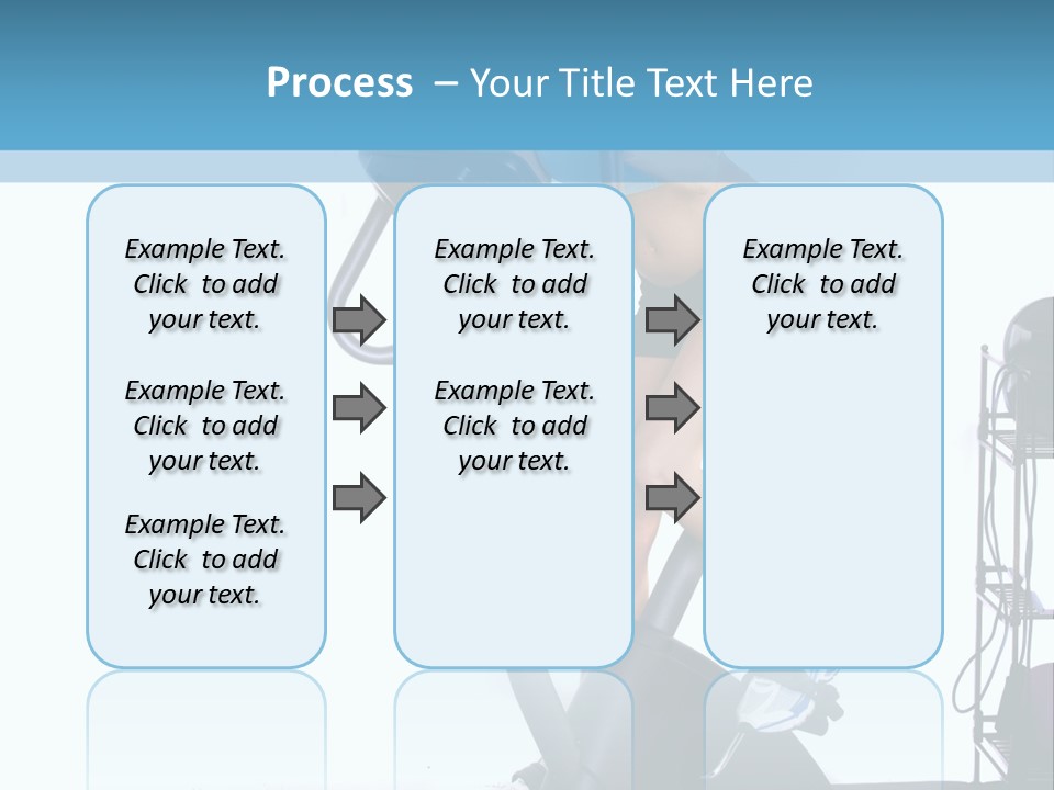 A Woman Is On A Stationary Exercise Bike PowerPoint Template