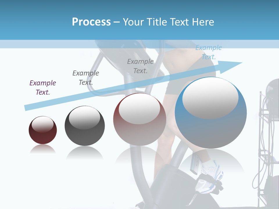 A Woman Is On A Stationary Exercise Bike PowerPoint Template