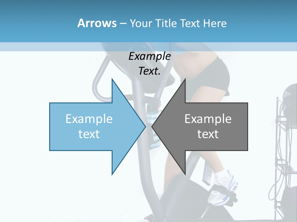 A Woman Is On A Stationary Exercise Bike PowerPoint Template