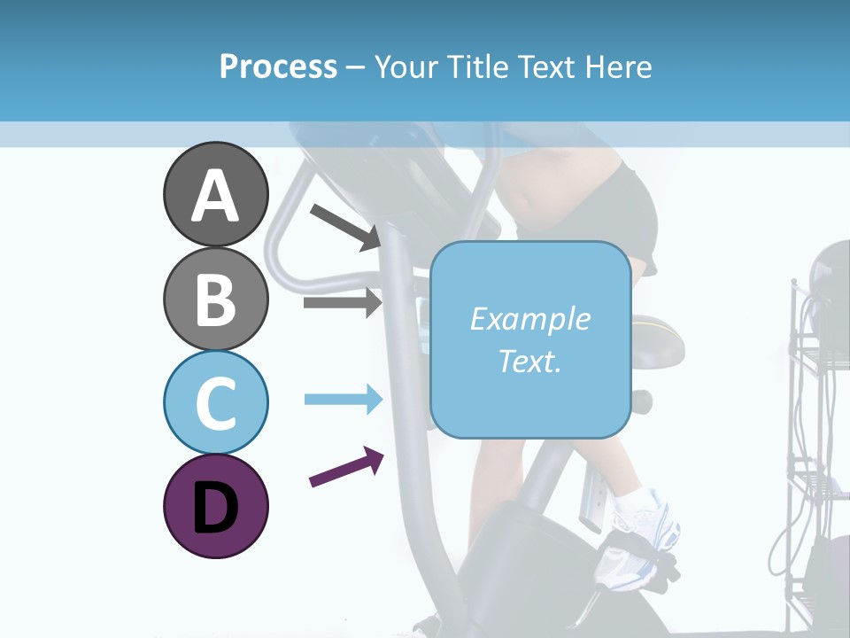 A Woman Is On A Stationary Exercise Bike PowerPoint Template