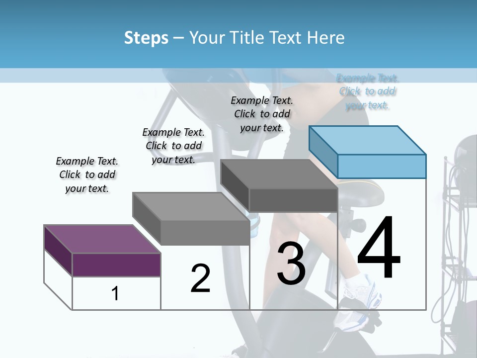 A Woman Is On A Stationary Exercise Bike PowerPoint Template