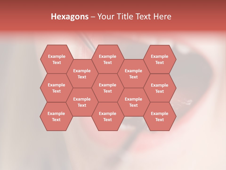 A Child With A Pair Of Scissors In Their Mouth PowerPoint Template