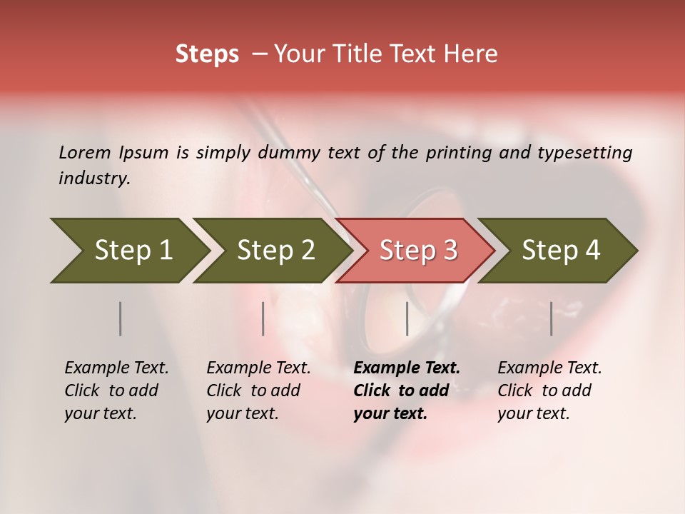 A Child With A Pair Of Scissors In Their Mouth PowerPoint Template