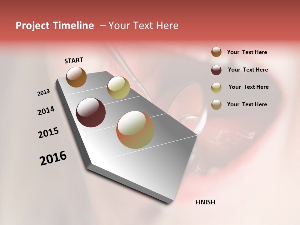 A Child With A Pair Of Scissors In Their Mouth PowerPoint Template