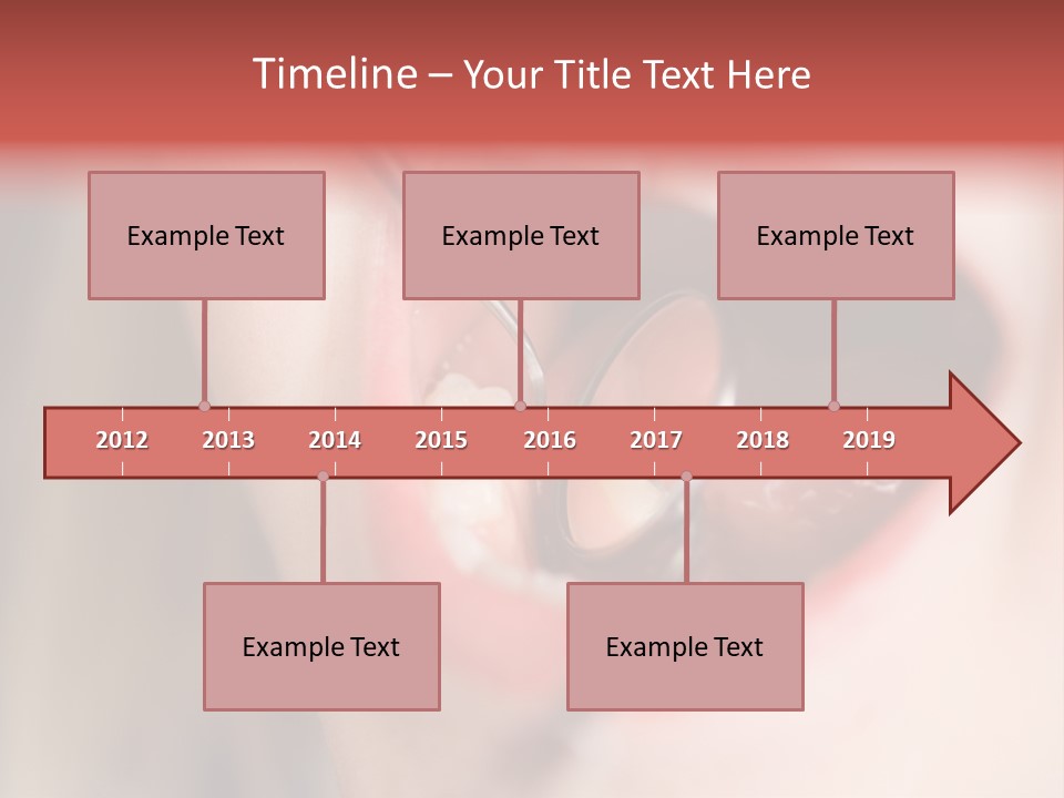 A Child With A Pair Of Scissors In Their Mouth PowerPoint Template