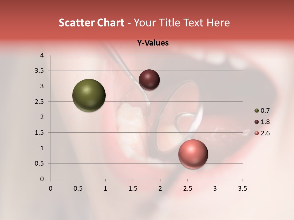 A Child With A Pair Of Scissors In Their Mouth PowerPoint Template