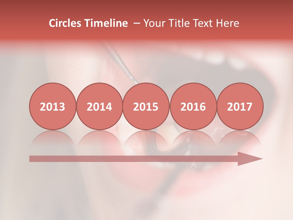 A Child With A Pair Of Scissors In Their Mouth PowerPoint Template