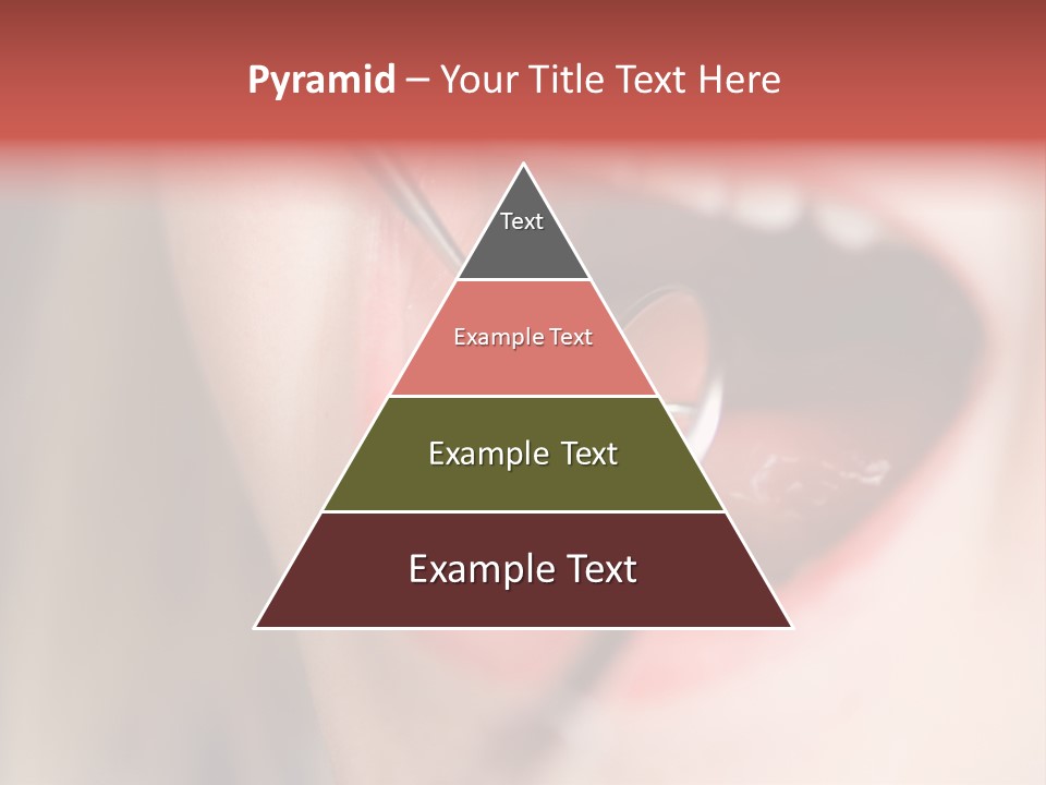 A Child With A Pair Of Scissors In Their Mouth PowerPoint Template