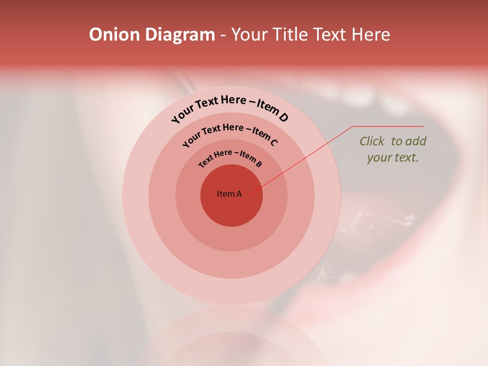 A Child With A Pair Of Scissors In Their Mouth PowerPoint Template