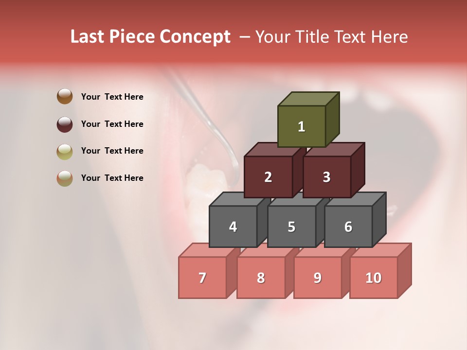 A Child With A Pair Of Scissors In Their Mouth PowerPoint Template