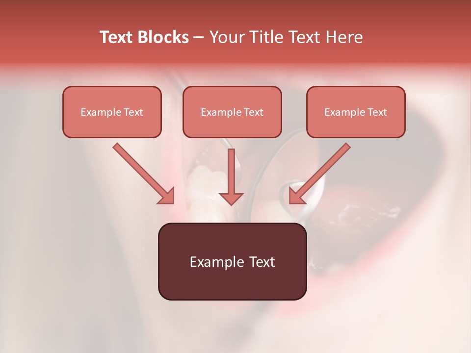 A Child With A Pair Of Scissors In Their Mouth PowerPoint Template