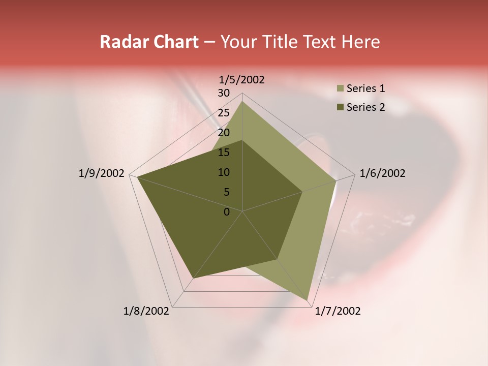 A Child With A Pair Of Scissors In Their Mouth PowerPoint Template