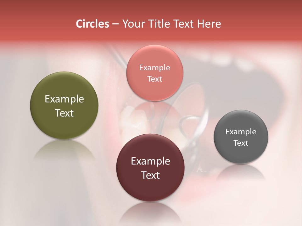 A Child With A Pair Of Scissors In Their Mouth PowerPoint Template