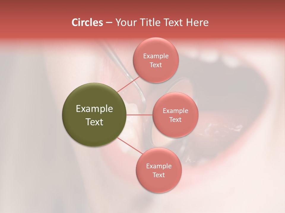 A Child With A Pair Of Scissors In Their Mouth PowerPoint Template