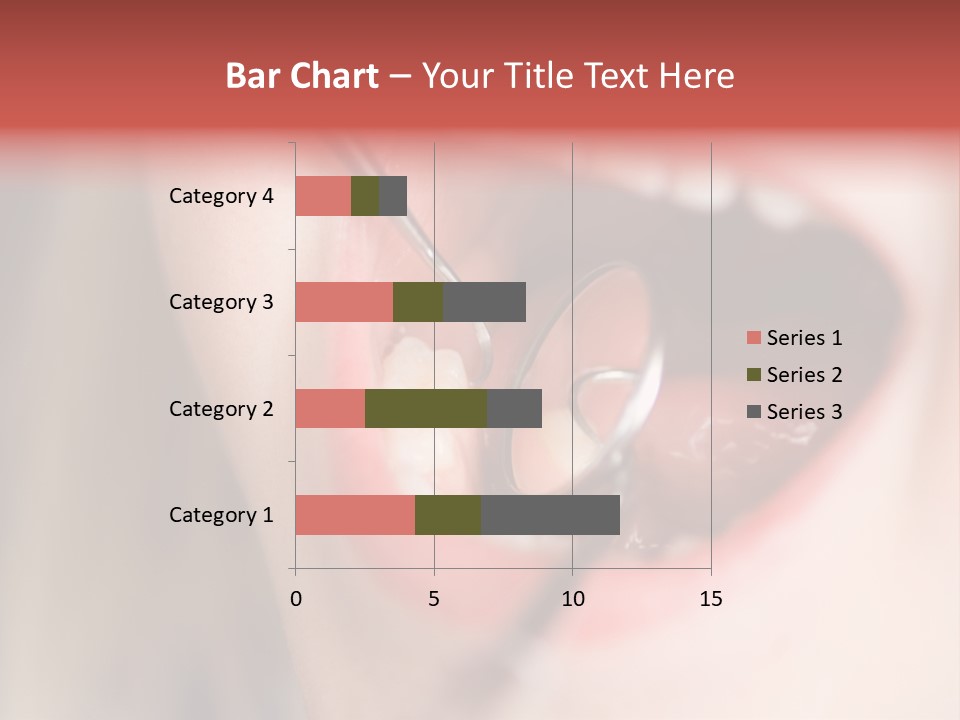 A Child With A Pair Of Scissors In Their Mouth PowerPoint Template