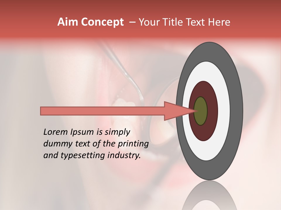 A Child With A Pair Of Scissors In Their Mouth PowerPoint Template