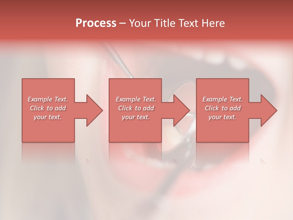 A Child With A Pair Of Scissors In Their Mouth PowerPoint Template