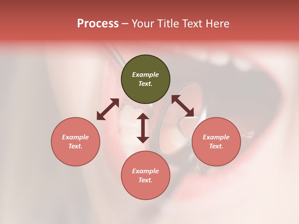 A Child With A Pair Of Scissors In Their Mouth PowerPoint Template
