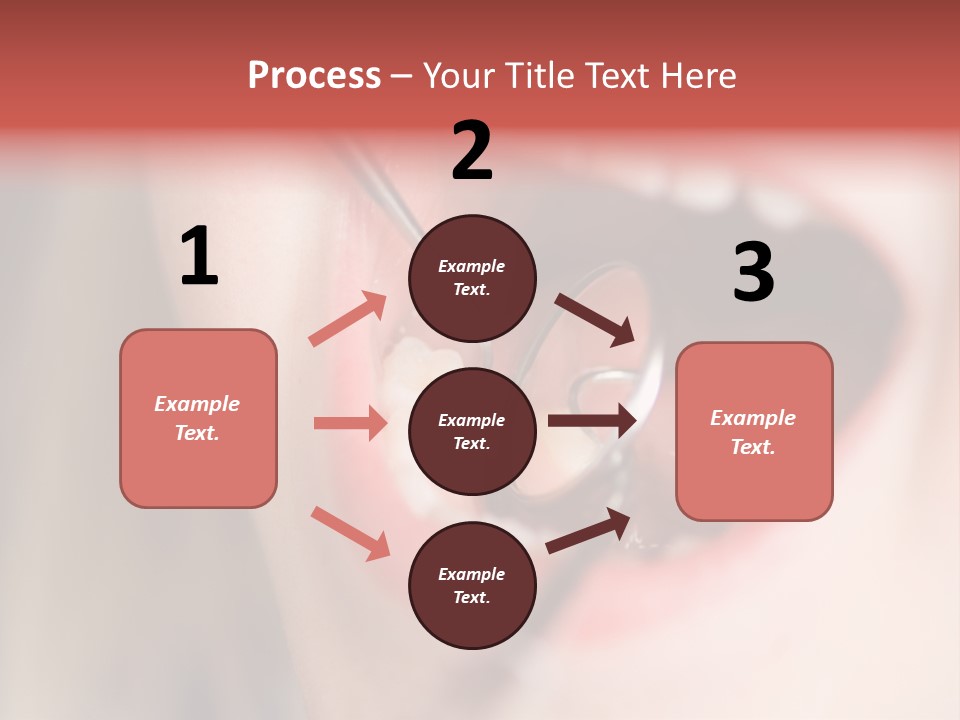 A Child With A Pair Of Scissors In Their Mouth PowerPoint Template
