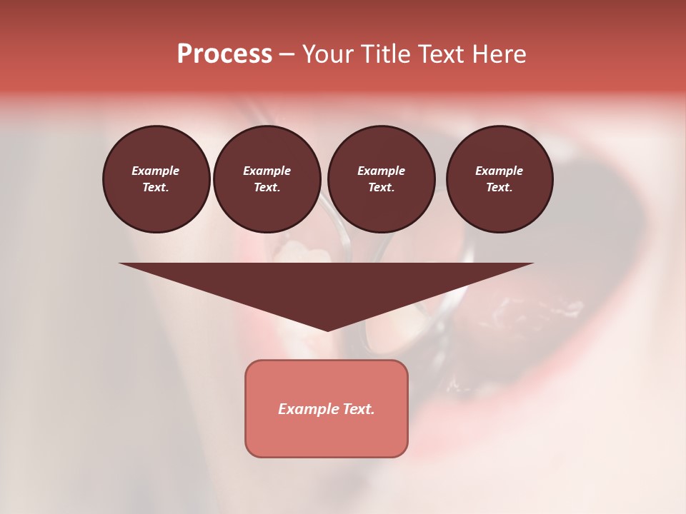 A Child With A Pair Of Scissors In Their Mouth PowerPoint Template