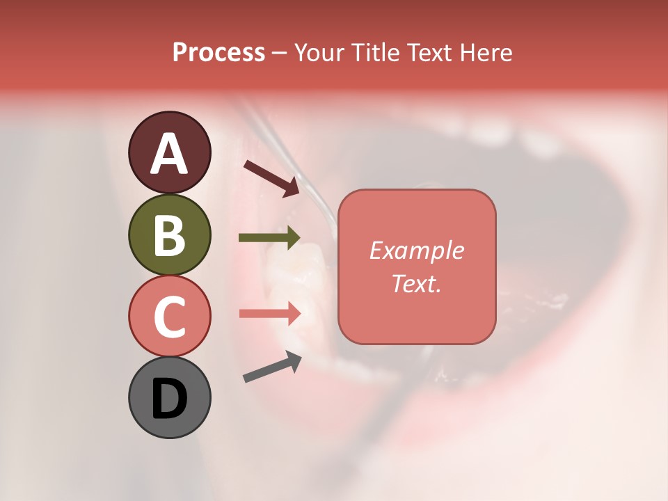 A Child With A Pair Of Scissors In Their Mouth PowerPoint Template