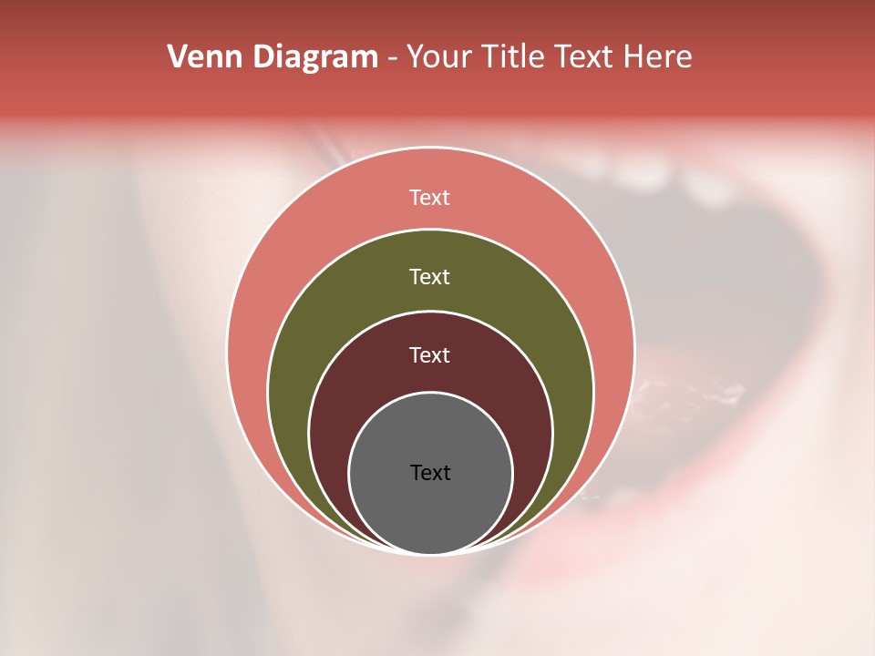 A Child With A Pair Of Scissors In Their Mouth PowerPoint Template