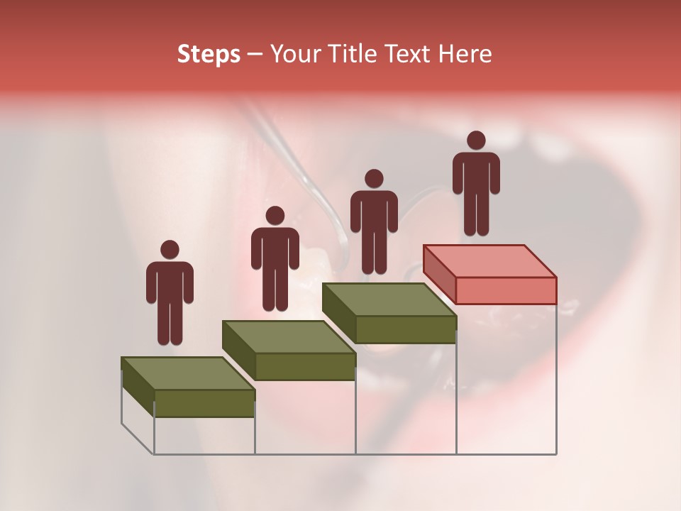 A Child With A Pair Of Scissors In Their Mouth PowerPoint Template