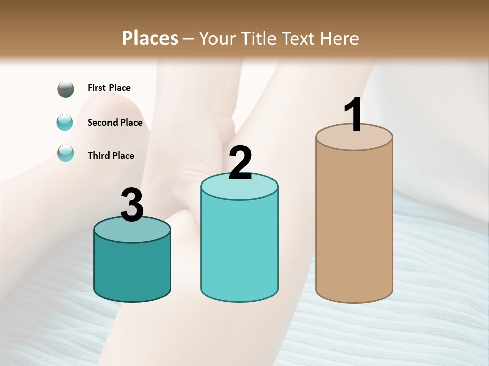 A Detail Image Of A Female Leg Being Massaged. PowerPoint Template