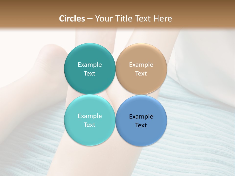 A Detail Image Of A Female Leg Being Massaged. PowerPoint Template