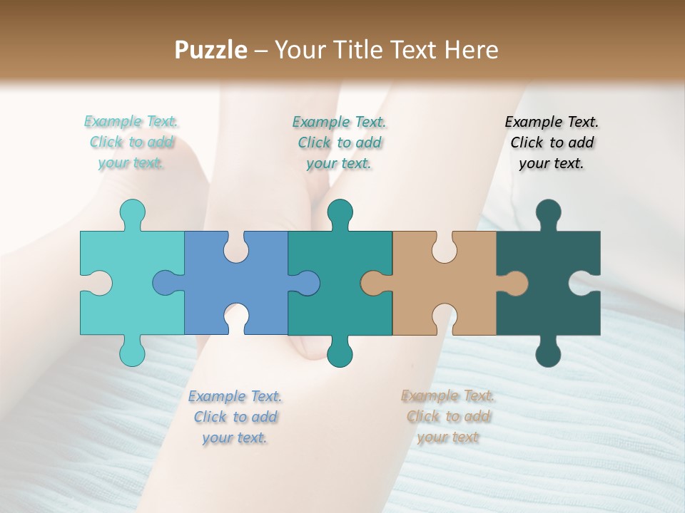 A Detail Image Of A Female Leg Being Massaged. PowerPoint Template