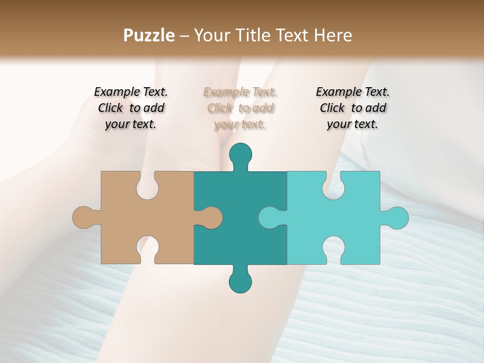 A Detail Image Of A Female Leg Being Massaged. PowerPoint Template