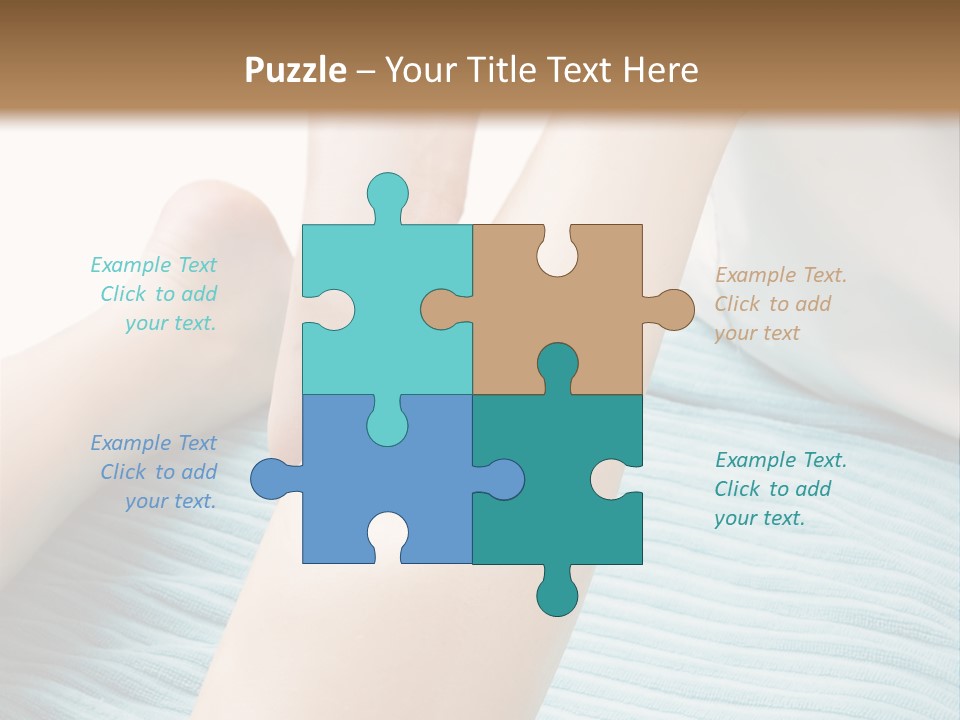 A Detail Image Of A Female Leg Being Massaged. PowerPoint Template