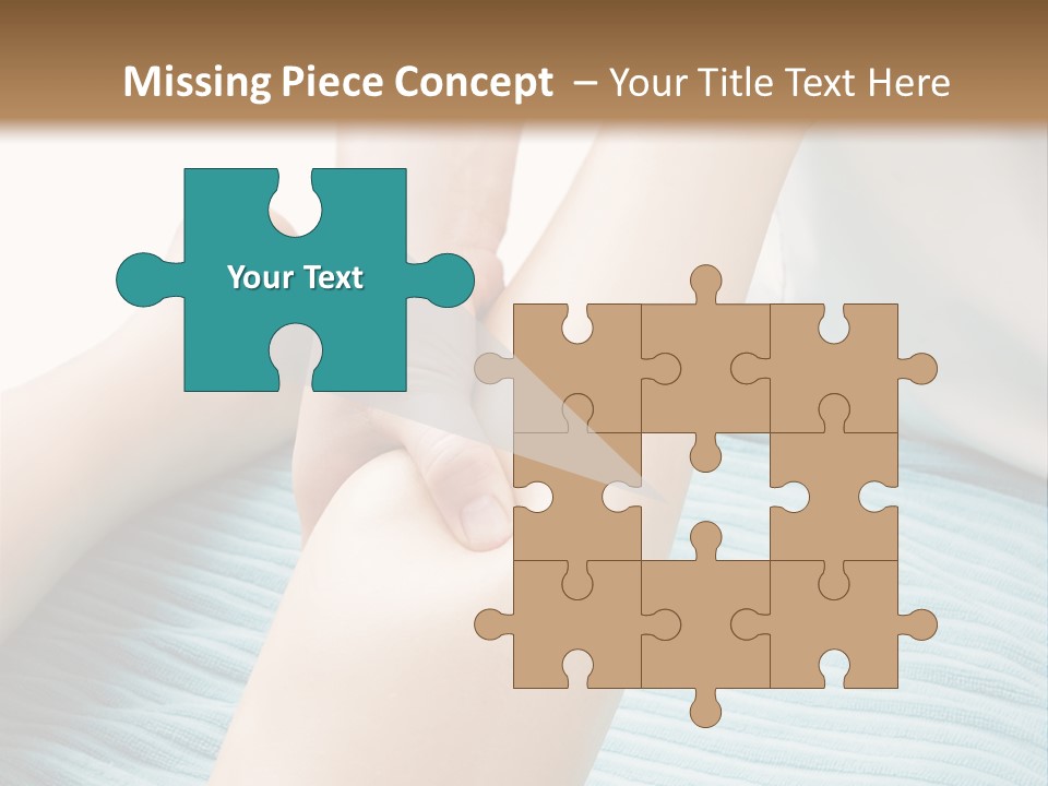 A Detail Image Of A Female Leg Being Massaged. PowerPoint Template