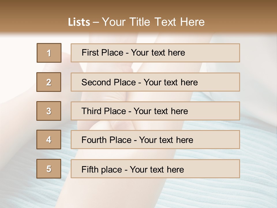 A Detail Image Of A Female Leg Being Massaged. PowerPoint Template