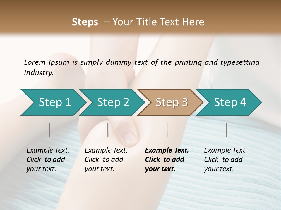 A Detail Image Of A Female Leg Being Massaged. PowerPoint Template