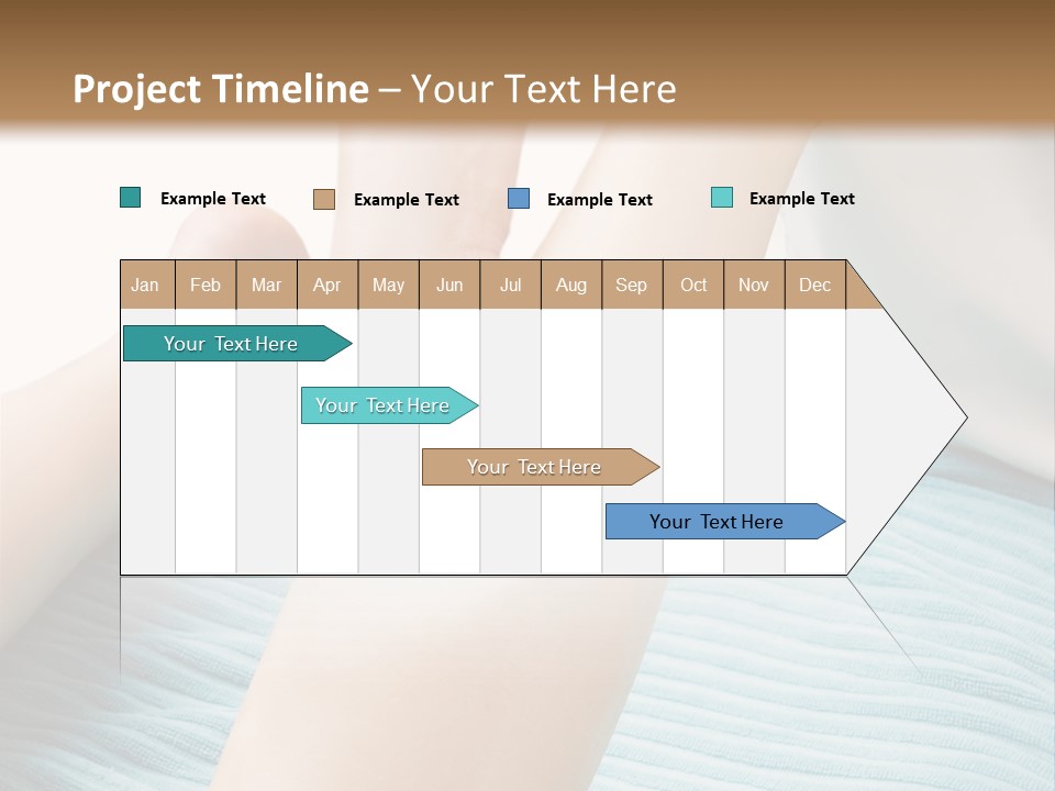 A Detail Image Of A Female Leg Being Massaged. PowerPoint Template